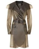 WHITNEY - Wrap Trench Coat  Frosty White