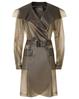 WHITNEY - Wrap Trench Coat  Frosty White